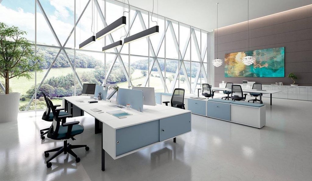 elegantHighTechOfficedesignatofficeinteriordesignideasmodern